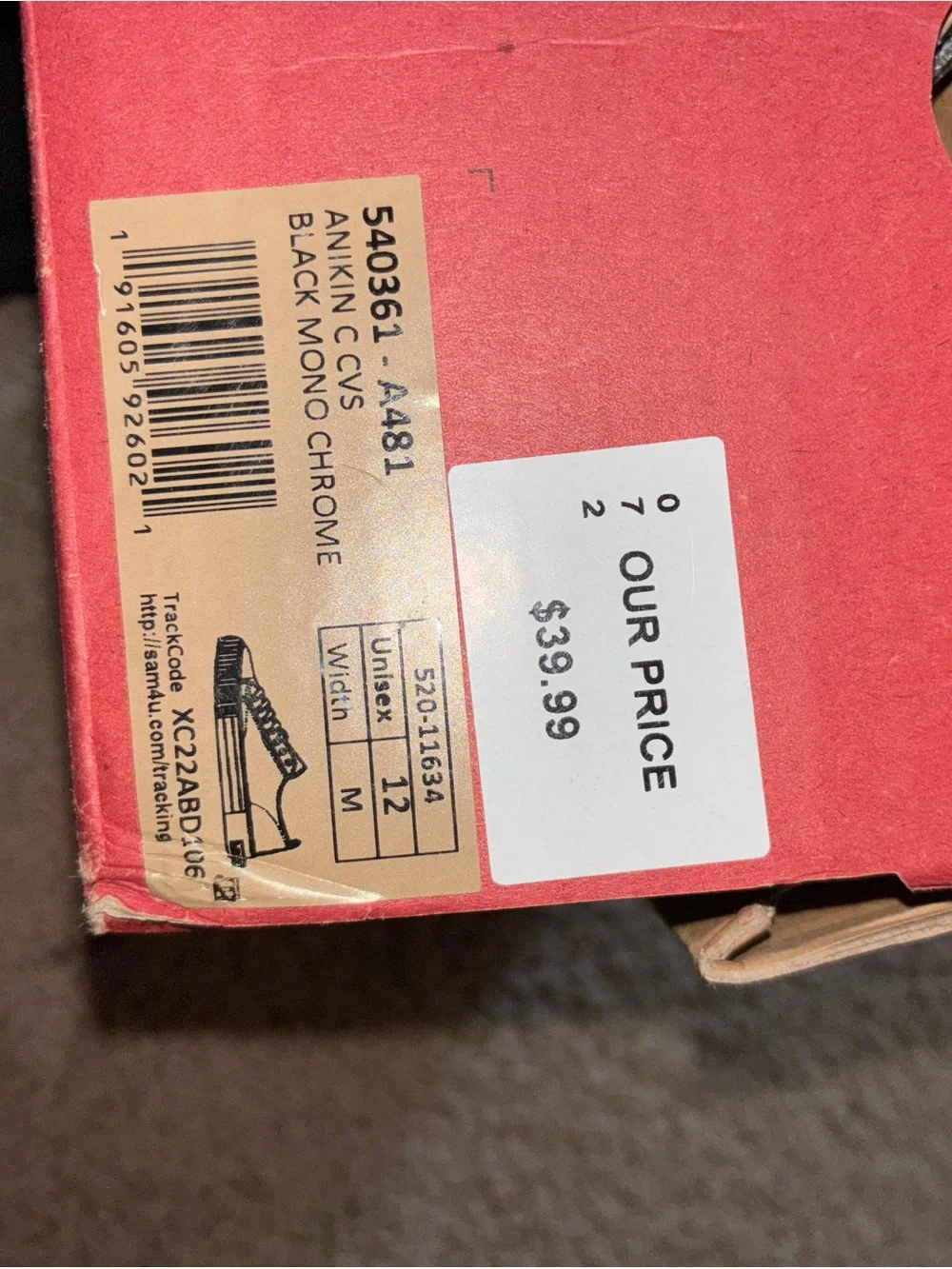 Skechers Kids Black Low-Top Canvas Sneakers with Red Trim